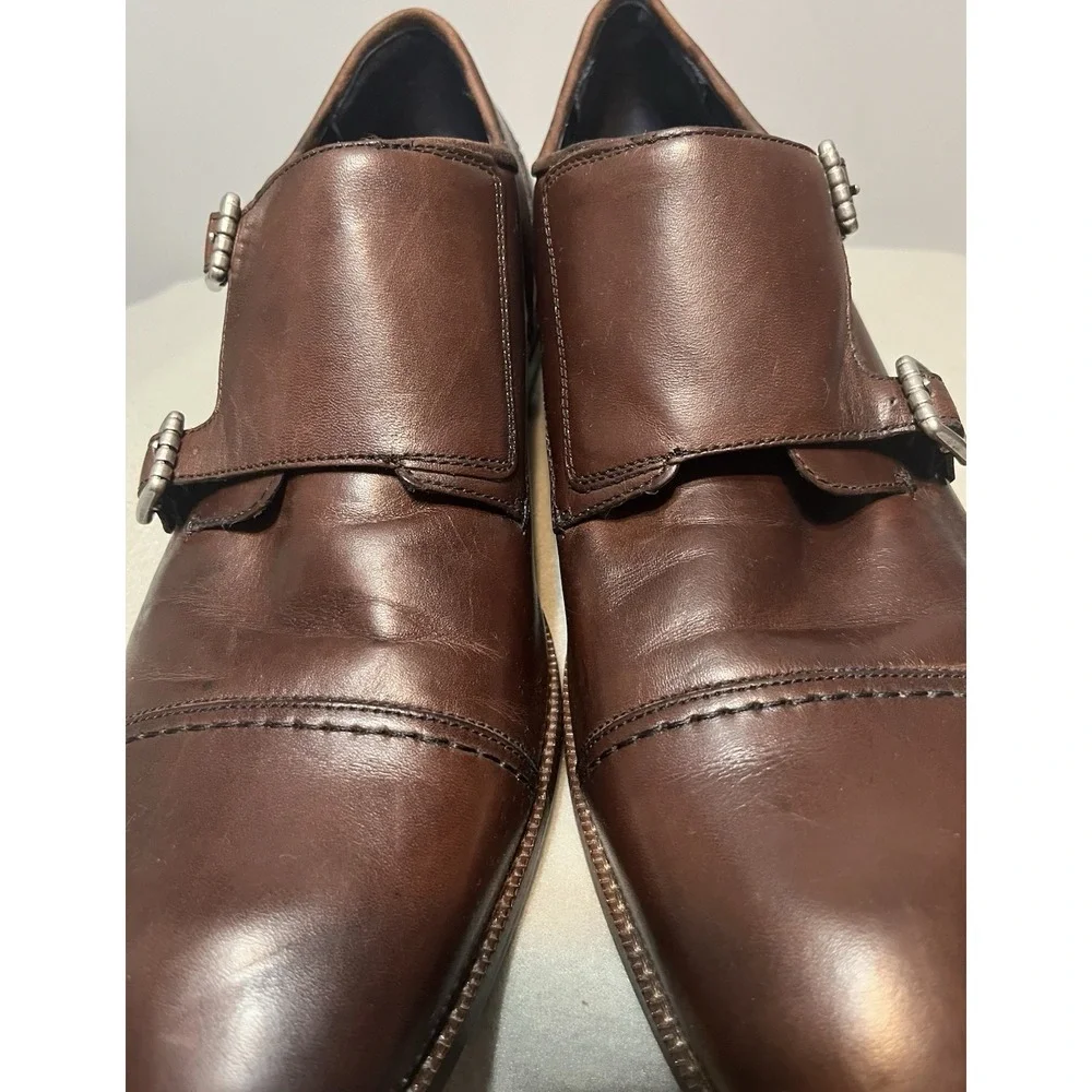 Cole Haan Shoes Mens Size 10.5 Brown Leather Double Monk Strap Dress Grand‎